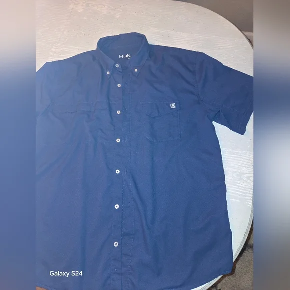 Huk Men's Blue Button Down Shirt Lot Ot 2 Sz XL - Picture 2 of 10